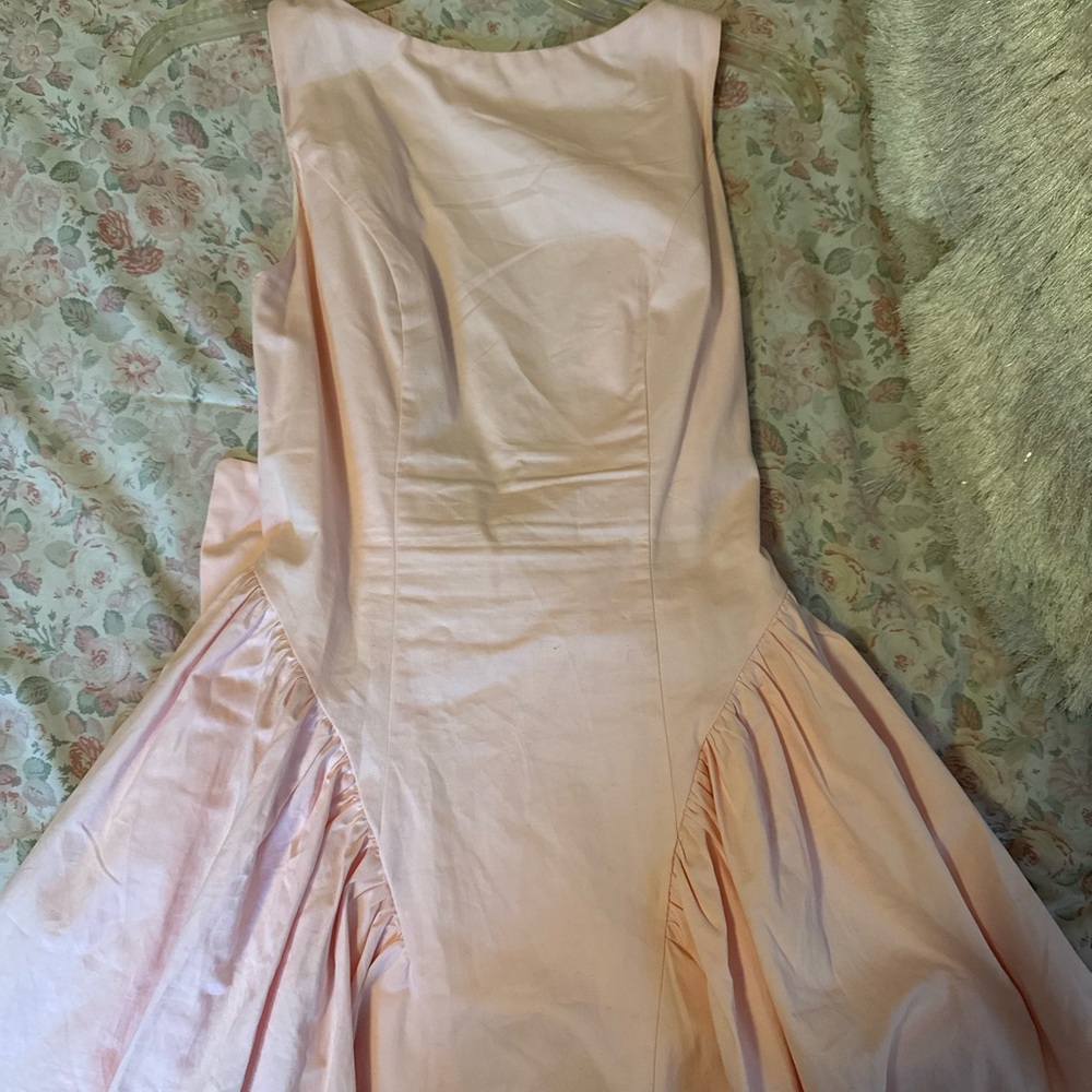 Pink Tiered A-Line Prom Dress